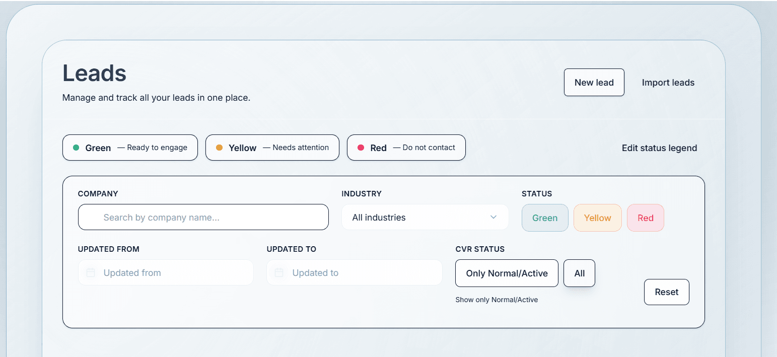 Lead- og kundestyring